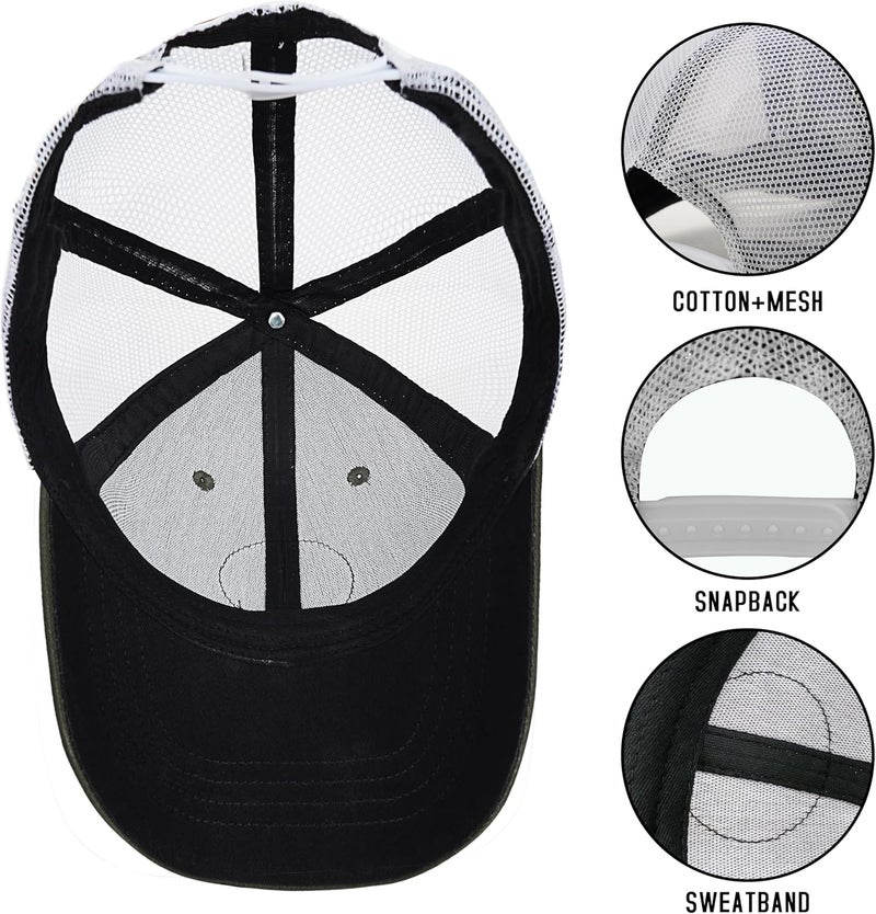 Kitcmat Store Mesh Bigfoot Hat for Men - Snapback Sasquatch Cap Adjustable Hunting & Hiking Hat Breathable Outdoor Gear - Image 5